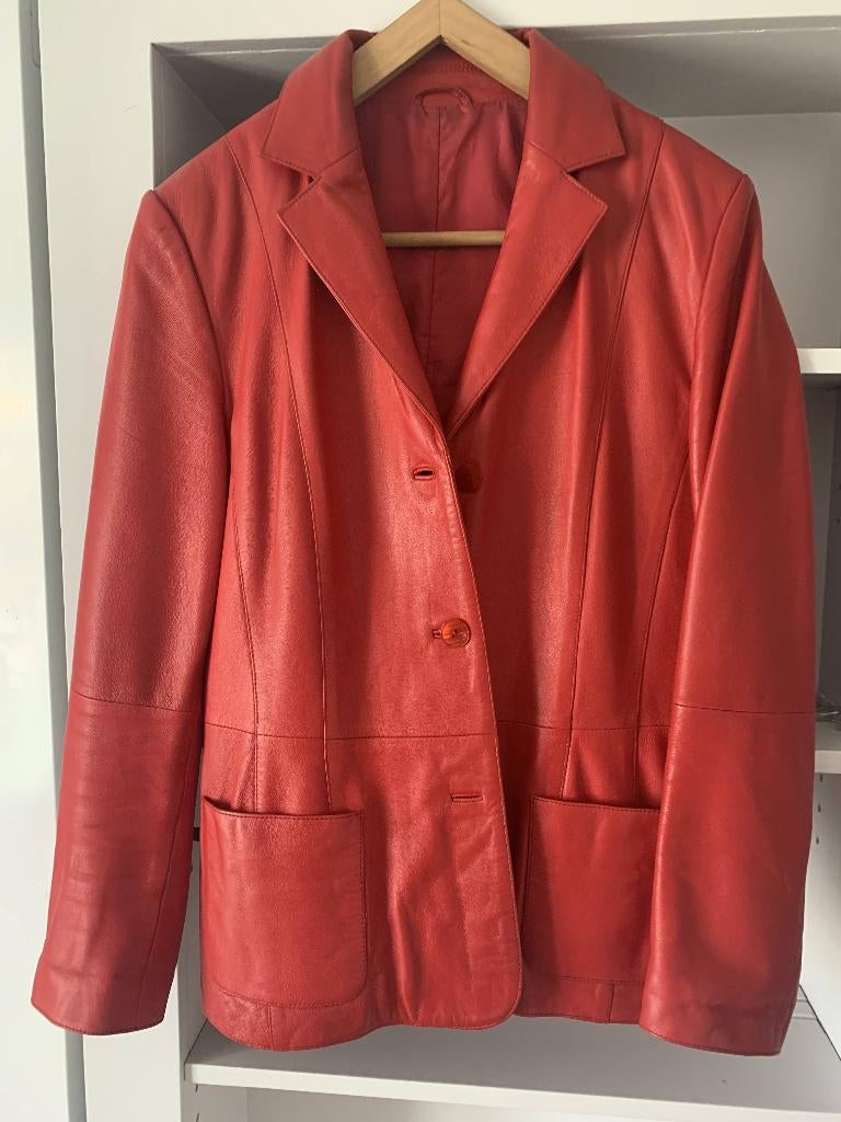 Leren blazer maat 40, Maat 38/40 (M), Ophalen of Verzenden, Zo goed als nieuw, Jasje