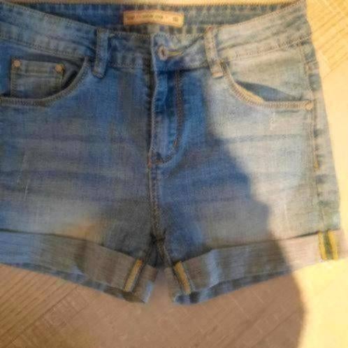 Korte spijkerbroek 36 s, Verzenden, Zo goed als nieuw, Blauw, W28 - W29 (confectie 36)