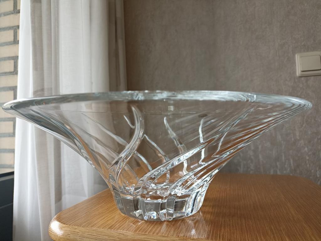 Vintage Mantova lood kristallen schaal 36 cm  JG Durand, Ophalen of Verzenden