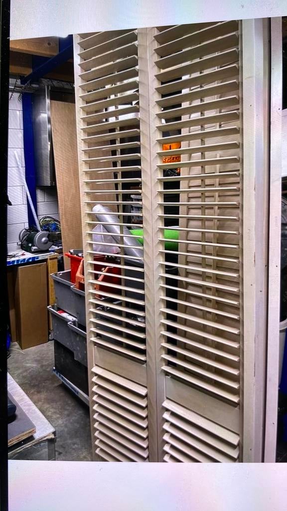 Houten shutters, Huis en Inrichting, Ophalen of Verzenden, Zo goed als nieuw, 50 tot 100 cm, 150 tot 200 cm