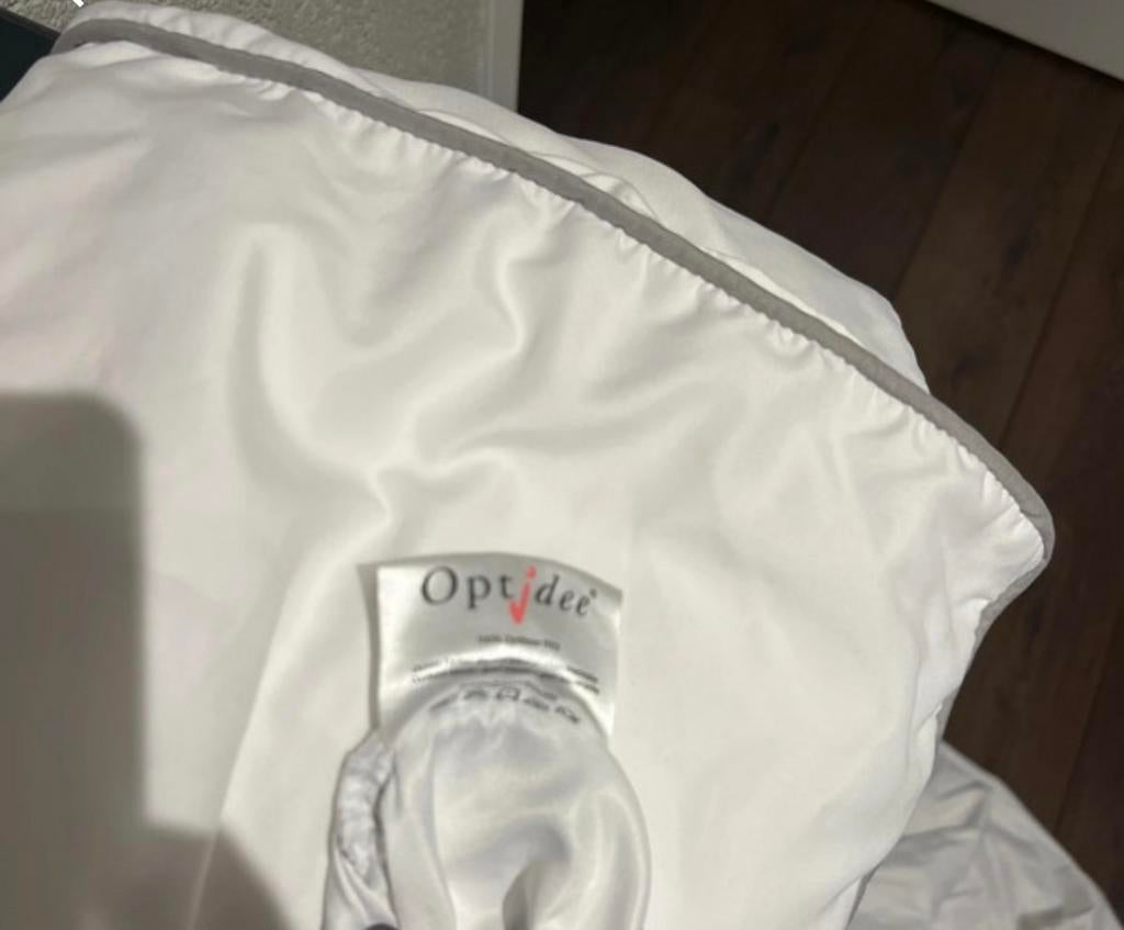 Optidee dekbedovertrek 220-240, Wit, Tweepersoons, Ophalen of Verzenden, Deken of Dekbed