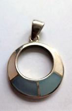 Prachtige zilveren hanger met modern inlegwerk 925 (7937), Ophalen, Zo goed als nieuw, Zilver, Zilver