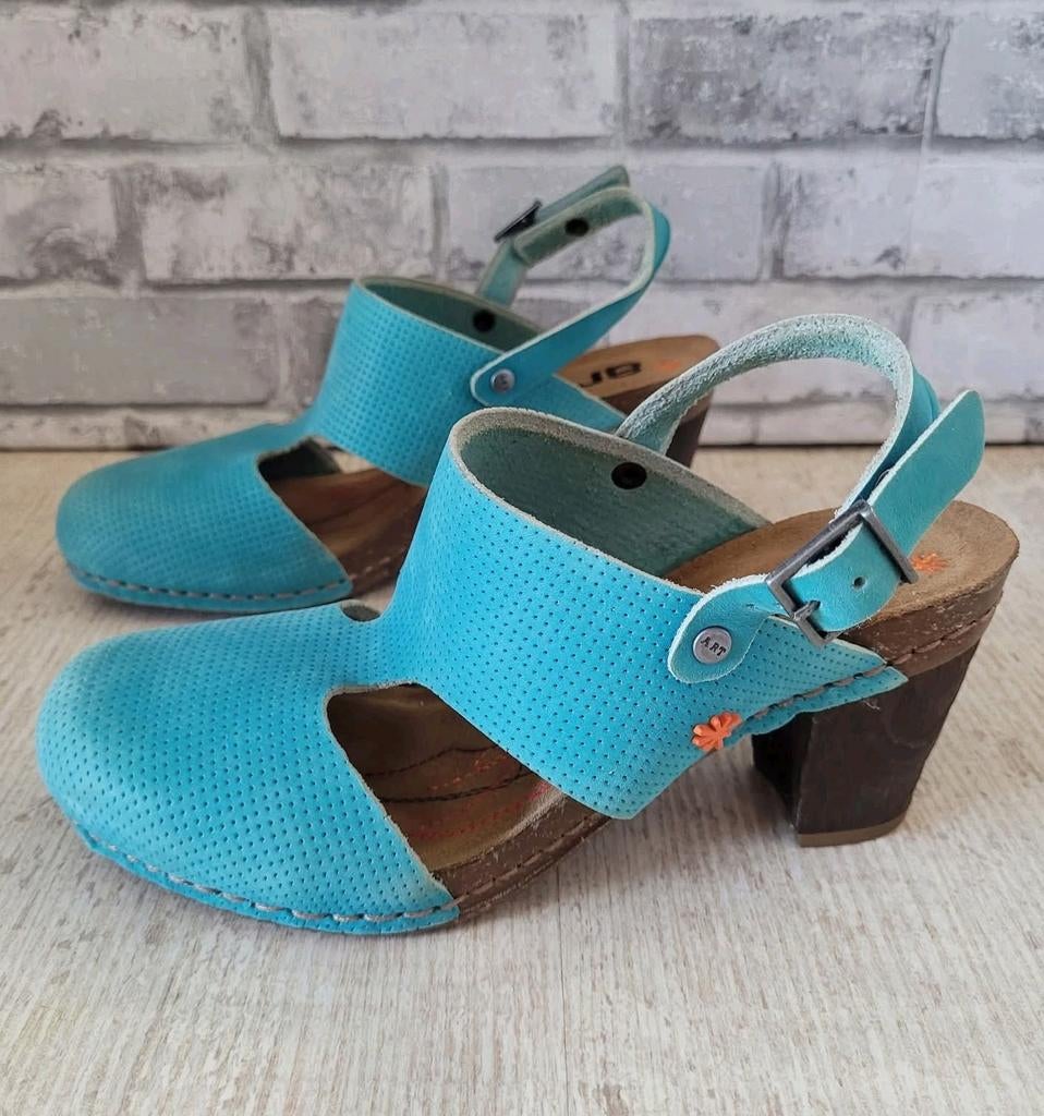 Art sandalen met hak  - maat 37 - Zo goed als nieuw, Art, Blauw, Zo goed als nieuw, Sandalen of Muiltjes