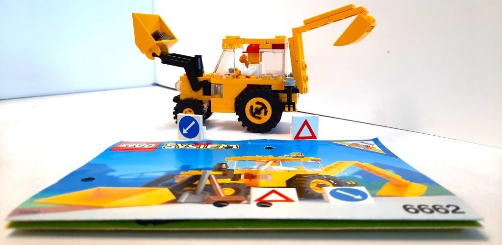 Lego Backhoe 6662 (1992), Kinderen en Baby's, Speelgoed | Duplo en Lego, Verzenden, Zo goed als nieuw, Complete set, Lego
