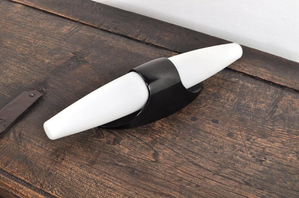 Vintage wandlamp Bo-Niko opaline bakeliet lamp jaren 60, Ophalen of Verzenden, Gebruikt