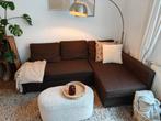 IKEA FRIHETEN Bruine Hoekbank Slaapbank met Topper, Gebruikt, Bruin, Tweepersoons, Ophalen of Verzenden
