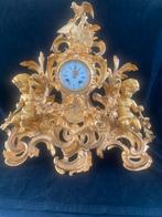grote bronzen vergulde pendule met cupido, Antiek en Kunst, Ophalen of Verzenden