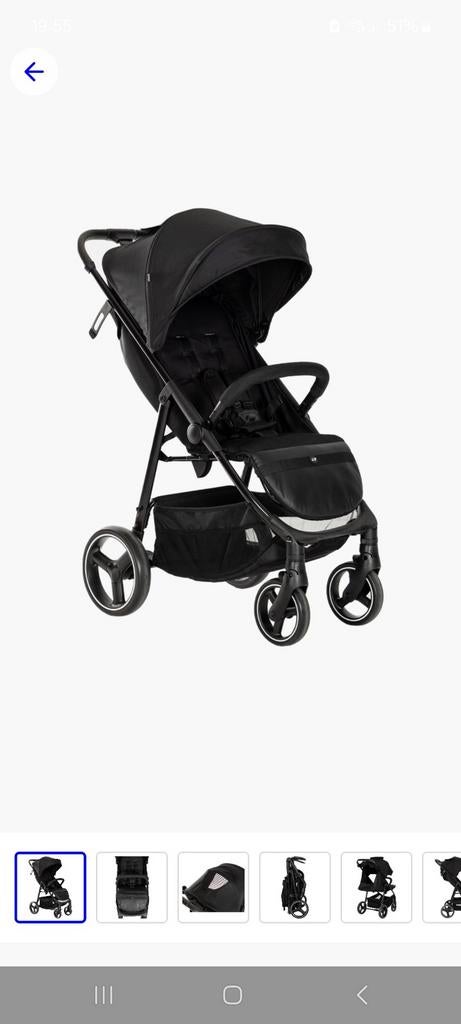 Puck flo buggy kleur zwart te koop, Ophalen, Zo goed als nieuw, Overige merken, Verstelbare rugleuning