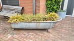 Zinken bad 170 cm gevuld met siergrassen, Tuin en Terras, Ophalen, Gebruikt, Rond, Metaal
