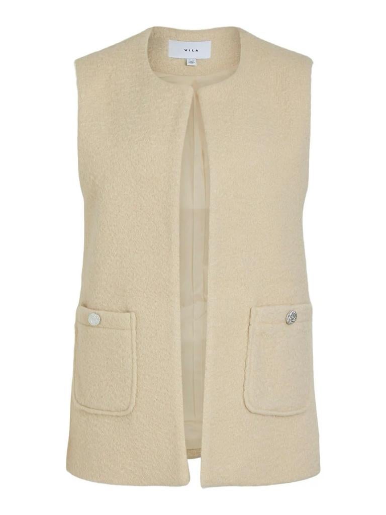 Vila giletje - Maat 38, Kleding | Dames, Bodywarmers, Verzenden, Zo goed als nieuw, Maat 38/40 (M), Beige