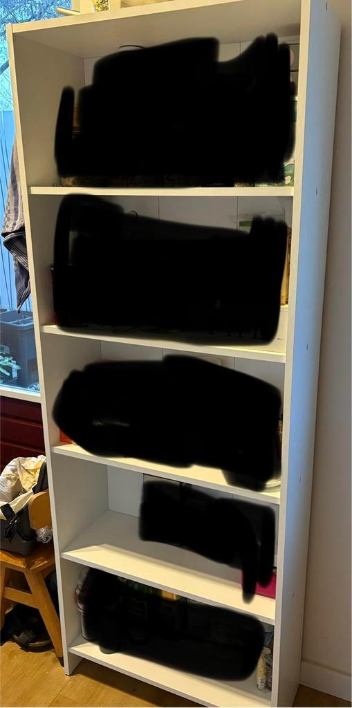 Witte boeken kast 5 schappen, Ophalen of Verzenden, 25 tot 50 cm, 50 tot 100 cm