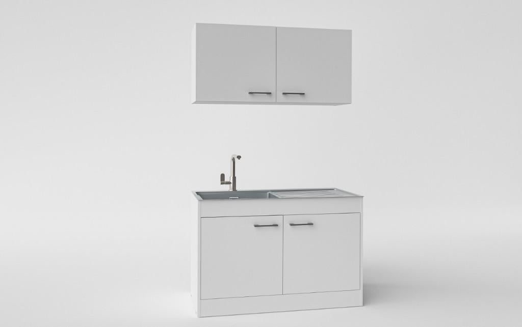 Wastafelkeuken Wit – Compact & Compleet, Huis en Inrichting, Keuken | Complete keukens, Overige materialen, Overige typen, Nieuw