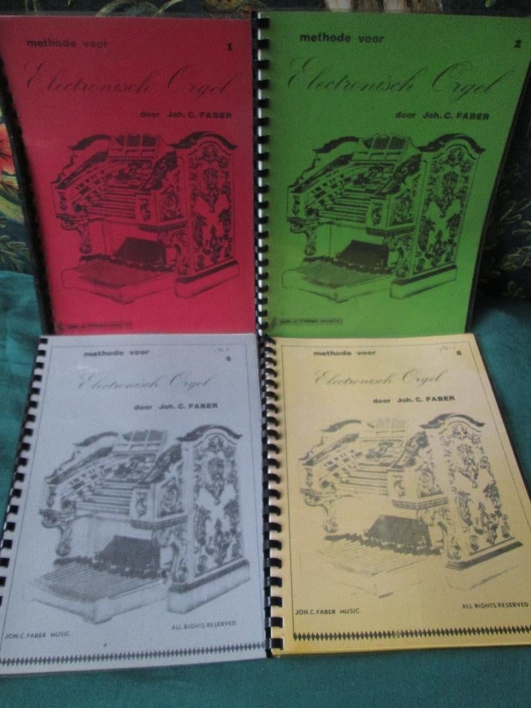 4 x Bladmuziek Electronisch Orgel Joh C Faber 1-2-6-8, Muziek en Instrumenten, Bladmuziek, Orgel, Gebruikt, Klassiek, Ophalen of Verzenden