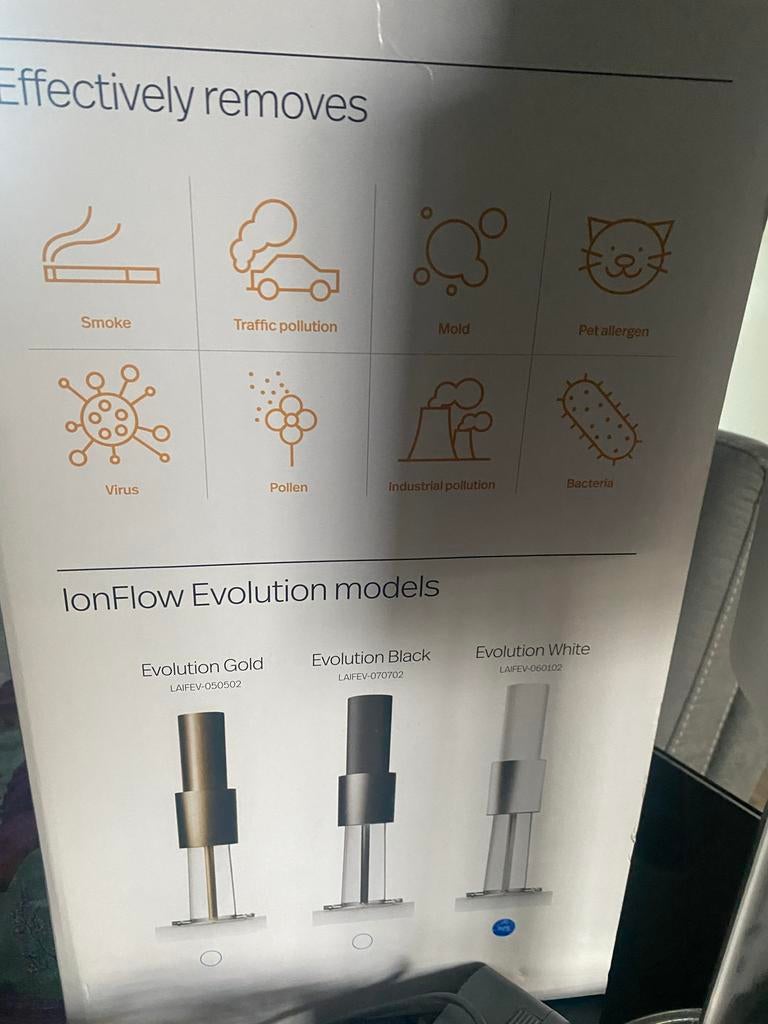 LightAir IonFlow Evolution Luchtreiniger - Zilver, Ophalen of Verzenden, Zo goed als nieuw, Luchtreiniger