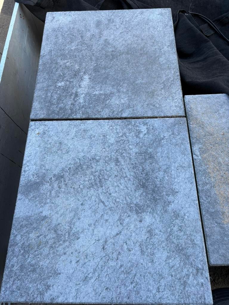 Beton look tegel 60x60x4, Tuin en Terras, Tegels en Klinkers, Ophalen, Gebruikt, 10 m² of meer, Beton