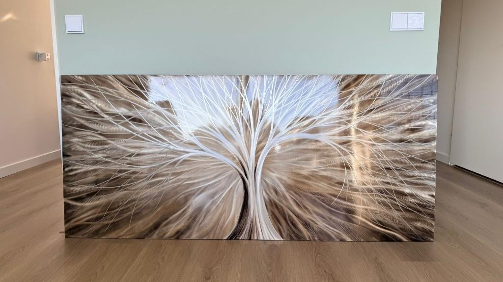 Exclusieve Metalen ‘Tree of Life’ – XL Panorama (180x80), Antiek en Kunst, Ophalen