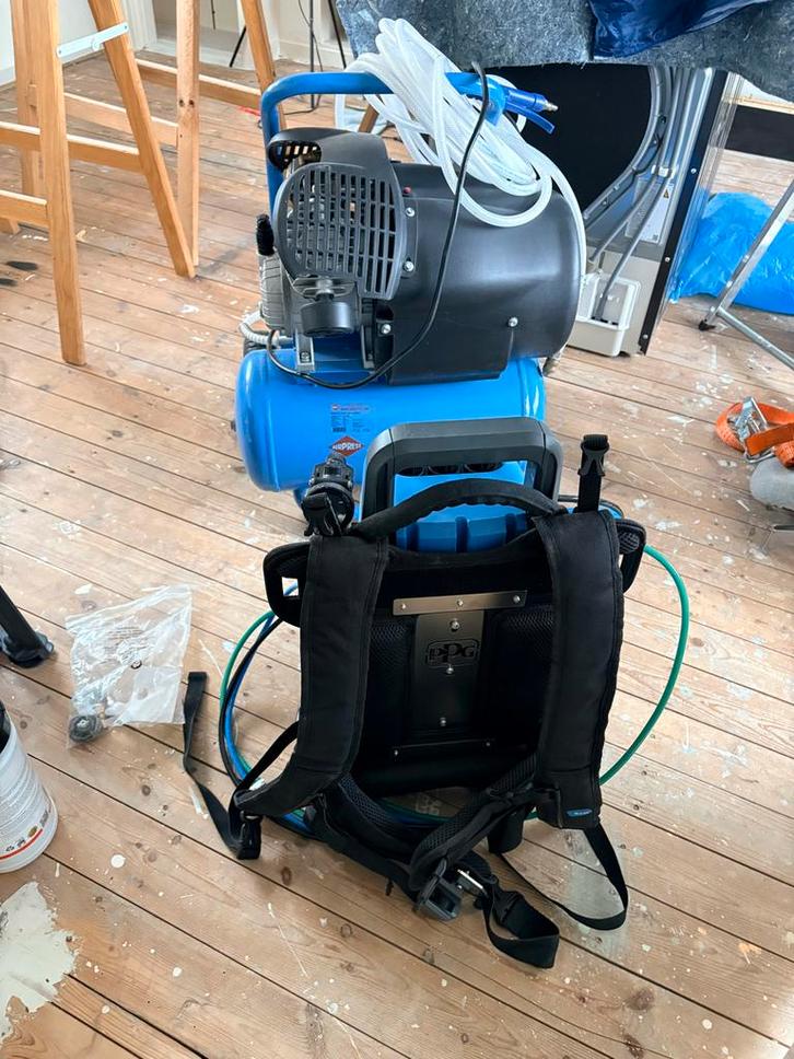 Spuitmachine, Sigma Spraymaster + Compressor, Doe-het-zelf en Verbouw, Compressors, Nieuw, 6 tot 10 bar, 25 tot 100 liter, 200 tot 400 liter/min