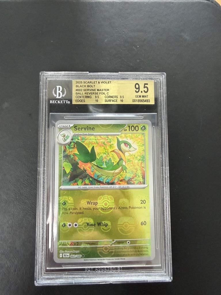 Servine master ball black bolt- 002/086 Beckett 9.5, Ophalen of Verzenden, Zo goed als nieuw