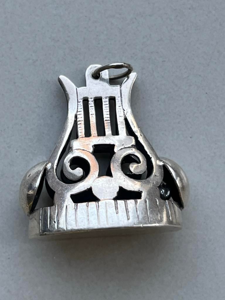 Zilveren hanger signet / cachet voor horlogeketting, Verzenden, Zilver