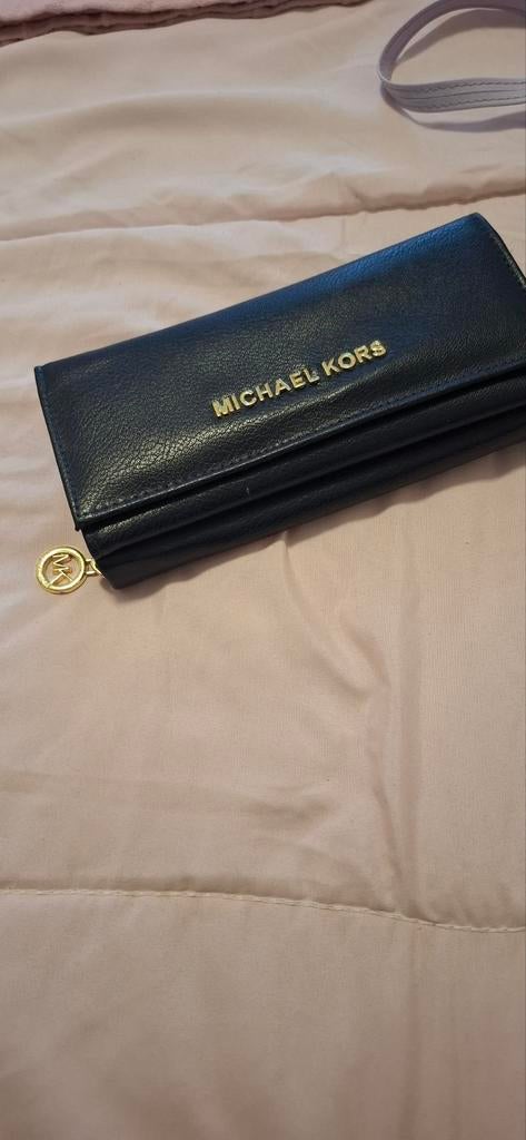 Michael Kors portemonnee - Donkerblauw, Sieraden, Tassen en Uiterlijk, Portemonnees, Ophalen of Verzenden, Blauw, Overige merken