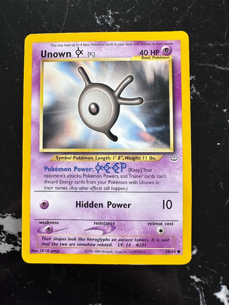 Unown, Ophalen of Verzenden, Zo goed als nieuw, Losse kaart