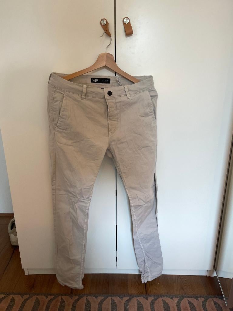 Zara Beige Chino – Slim Fit – M, Ophalen of Verzenden, Gebruikt, Beige, Overige materialen