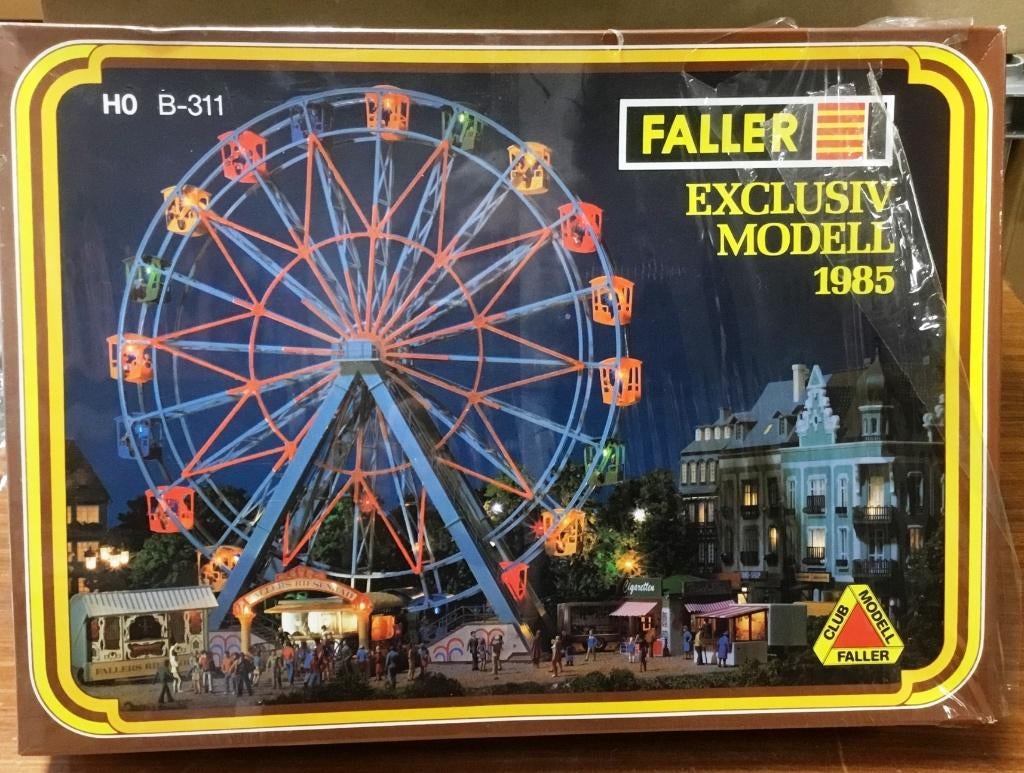 FALLER H0 B-311 REUZENRAD EXCLUSIV 1985 N OVP + CERTIFICAAT, Hobby en Vrije tijd, Modeltreinen | H0, Overige merken, Gelijkstroom of Wisselstroom