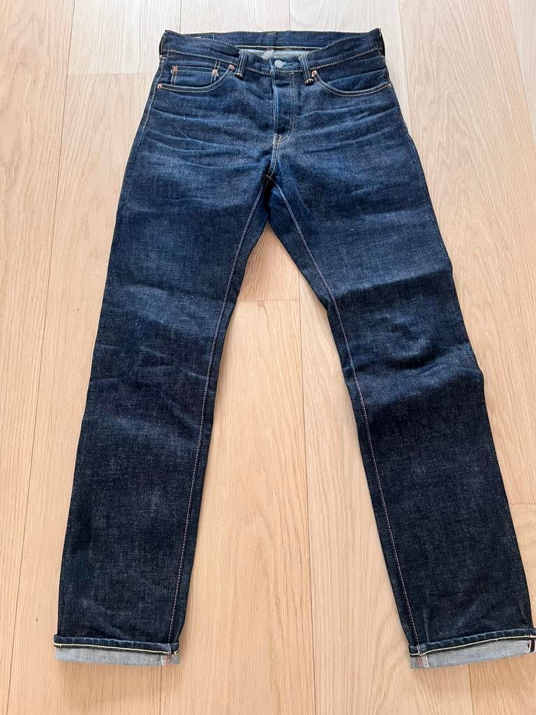 Momotaro 0605-18 Japanese Selvedge, Ophalen of Verzenden, Zo goed als nieuw, Blauw, W32 (confectie 46) of kleiner