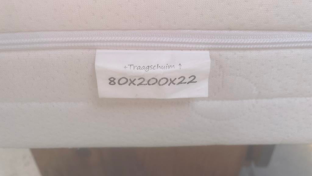 Matras 80x200x22 met traagschuim, Ophalen, Gebruikt, 80 cm, Matras