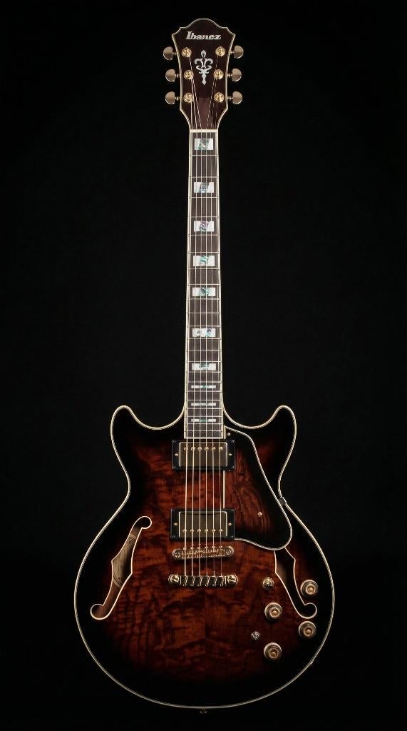 Jazzgitaar Ibanez AM153QA-DBS Dark Brown Sunburst, Ophalen, Nieuw, Hollow body, Ibanez