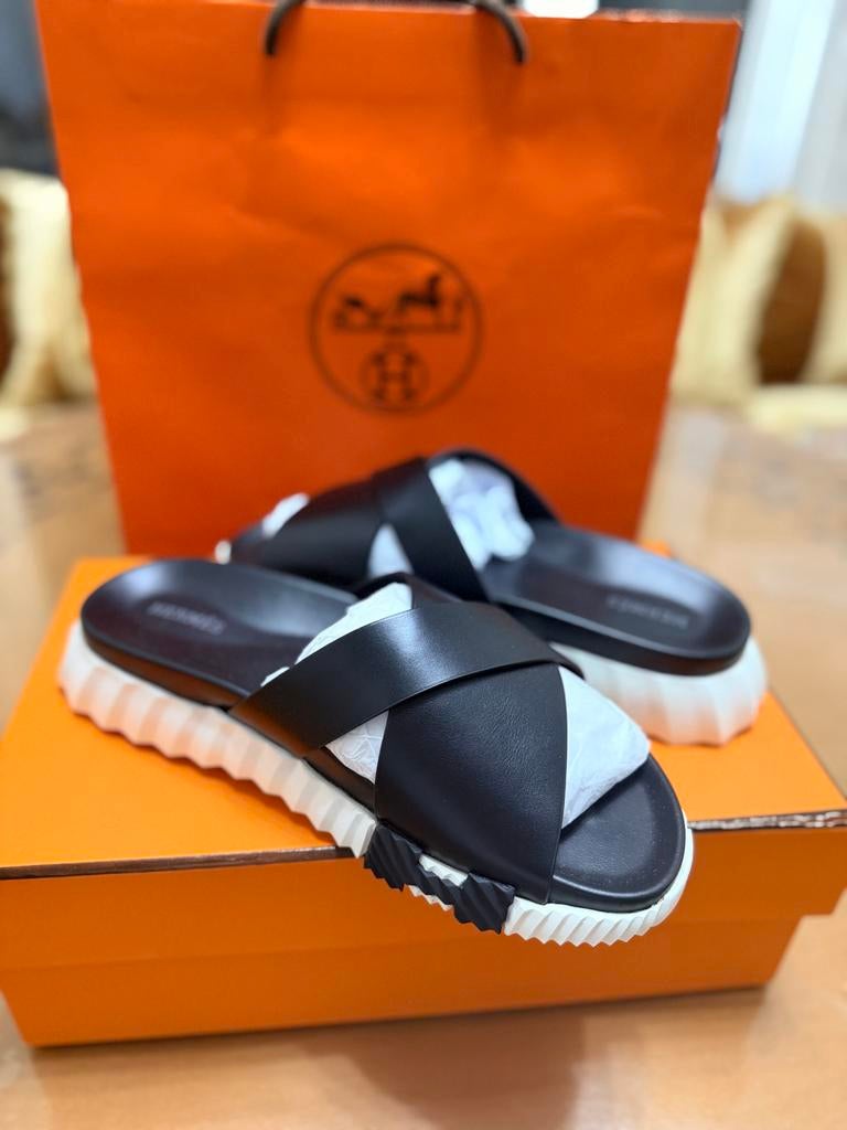Hermes Infra Sandalen Zwart, Kleding | Heren, Schoenen, Ophalen of Verzenden, Nieuw, Zwart