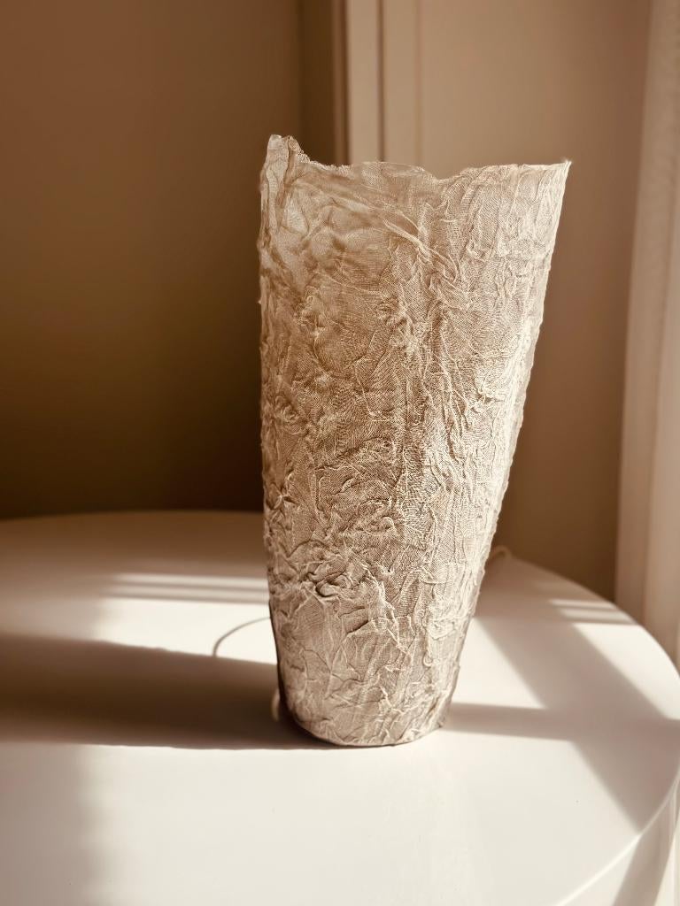 Linnen Lamp Kose Wabi Sabi, Huis en Inrichting, Lampen | Tafellampen, Japandi, Wabi Sabi, Scandinavisch, Minimalistisch, Ophalen of Verzenden