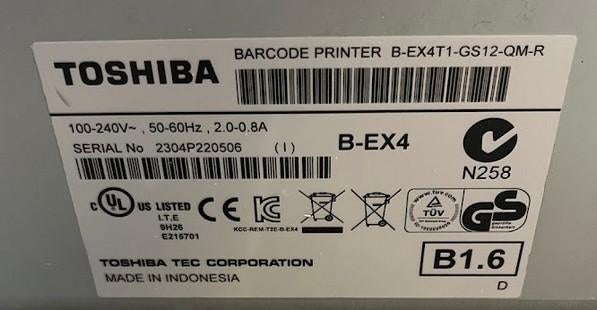 toshiba b-ex4t labelprinter, Qwerty, Ophalen of Verzenden, Etiket, Gebruikt