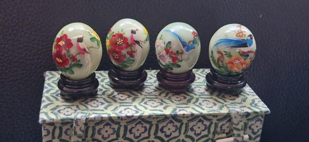 Chinese eieren echte nefriet jade, heel oud, Antiek en Kunst, Ophalen of Verzenden
