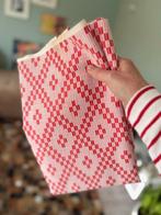 Stof grafisch patroon rood wit jaren 70 80, 120 cm of meer, Nieuw, Ophalen of Verzenden, Katoen