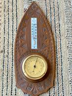 Oude Barometer & Thermometer in Houten Behuizing, Ophalen of Verzenden