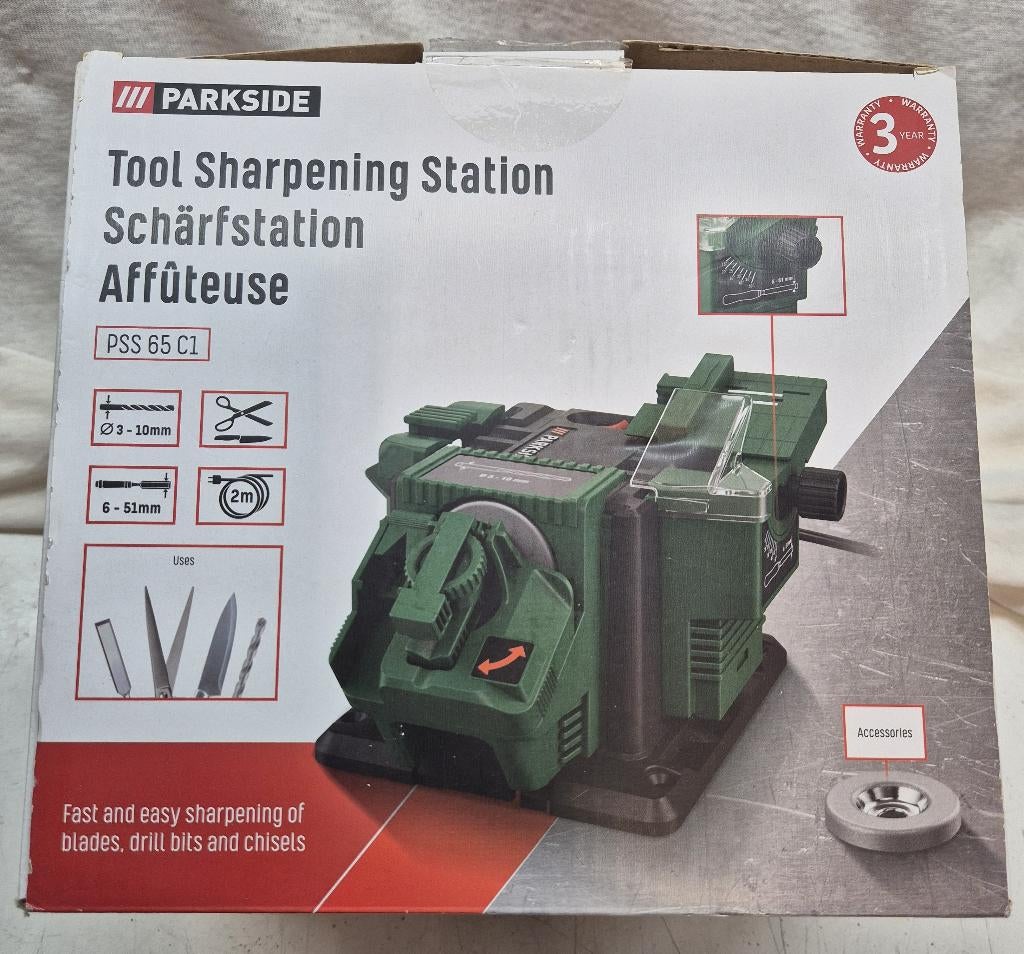 Parkside slijpmachine voor messen, beitels, scharen, boren, Ophalen, Minder dan 700 watt, Werkbankslijpmachine