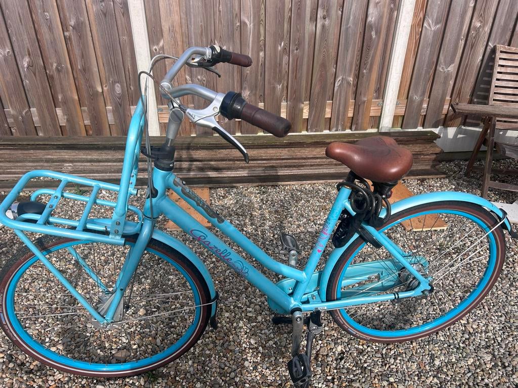 Prachtige Gazelle damesfiets met stuurslot en extra hangslot, Gebruikt, Versnellingen, Gazelle, 56 cm of meer