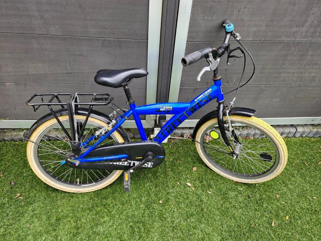Loekie snake 20 inch kinderfiets blauw, Fietsen en Brommers, Ophalen, Gebruikt, Loekie, Handrem