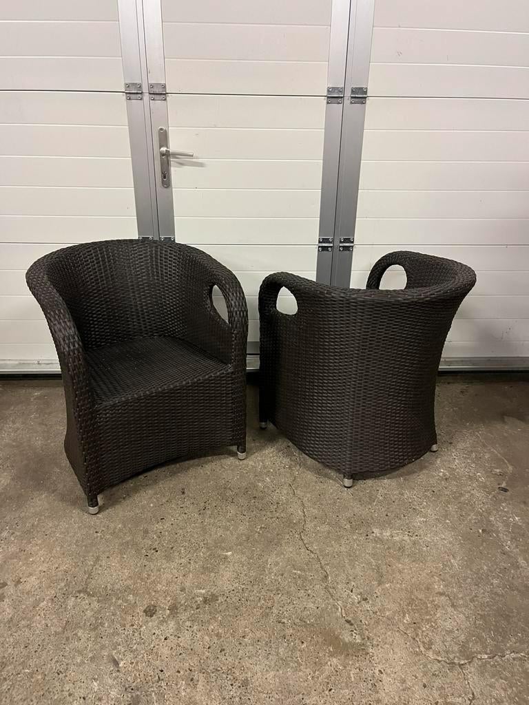 36 nieuwe Luxe horeca restaurant Terras stoelen rotanlook, Ophalen, Zo goed als nieuw