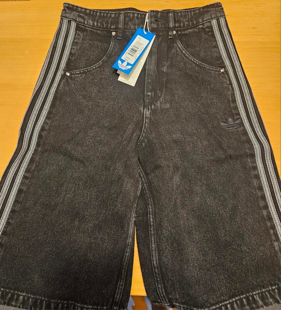 Adidas denim shorts/jorts, Zwart, Nieuw, Ophalen of Verzenden, Adidas