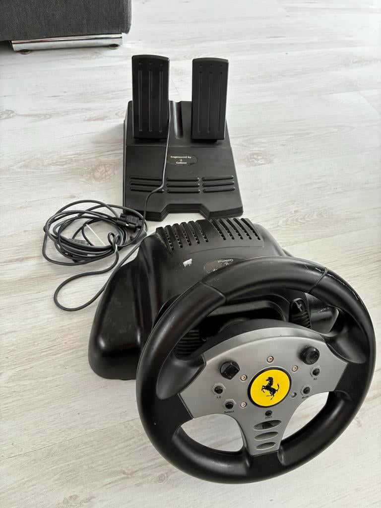 Ferrari racestuur met pedalen voor PlayStation, Ophalen, Gebruikt, PlayStation 1, Stuur of Pedalen