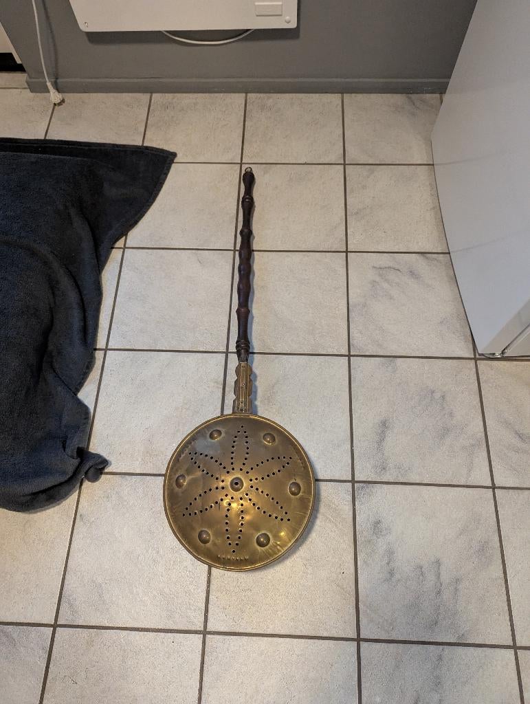 Antieke Beddenpan met Lange Steel, Antiek en Kunst, Ophalen of Verzenden