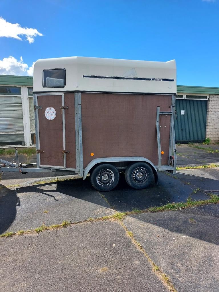 1,5 paards trailer voor paarden en kleine ponies, Ophalen, Gebruikt, Hout, 1½-paards trailer