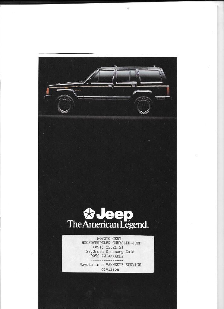JEEP 1991, Boeken, Ophalen of Verzenden, Zo goed als nieuw, Overige merken