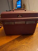 Vintage Delsey Beautycase - Bruin, Ophalen, Gebruikt, Bruin, Met spiegeltje(s)
