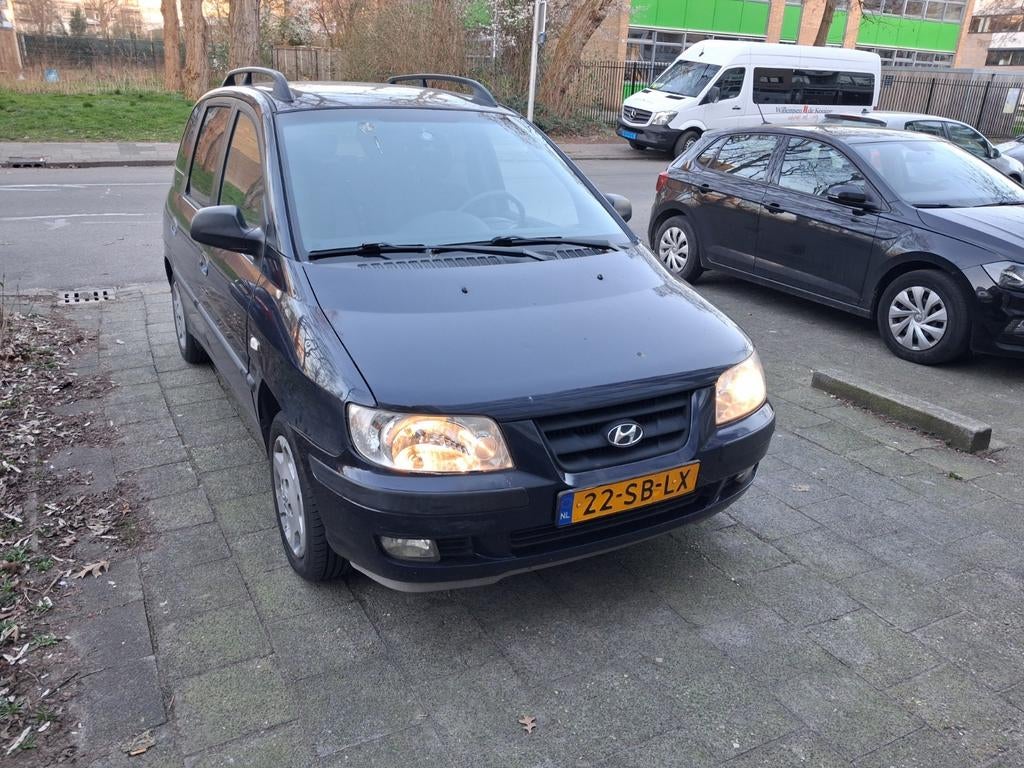 Hyundai Matrix 1.6 2005 Blauw, Auto's, Hyundai, Voorwielaandrijving, Matrix, Stof, 1599 cc