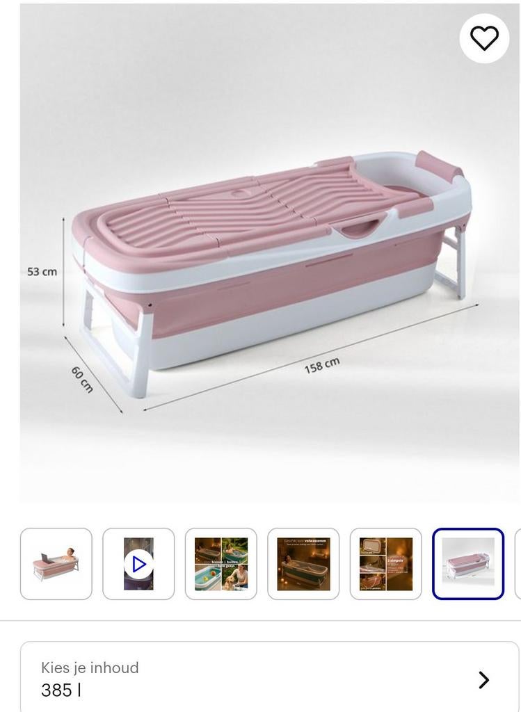 Opvouwbaar bad, Ophalen, Nieuw