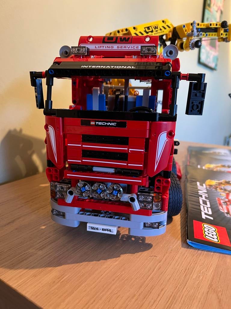 LEGO Technic Kraanwagen met motor en instructieboekjes, Gebruikt, Lego, Ophalen of Verzenden, Complete set