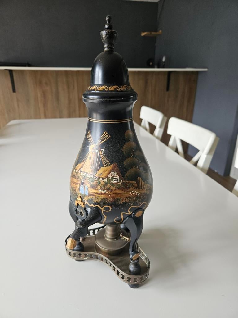 Antieke koffiepot met molen decoratie, Ophalen of Verzenden